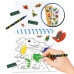 AS Drawing Set Pocket Dinosaurs In 4 Different Items For Ages 3+
