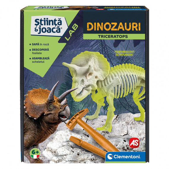 Science And Play Lab Educational Game Dinosaurs Triceratops For Ages 7+