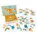 HappiHobbi Dinosaurs 45 Educational Paper Magnets For Ages 4+