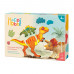 HappiHobbi Dinosaurs 45 Educational Paper Magnets For Ages 4+