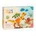 HappiHobbi Dinosaurs 45 Educational Paper Magnets For Ages 4+