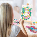 HappiHobbi Painting Workshop Acrylic Drawing Set With Wooden Easel For Ages 7+