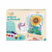 HappiHobbi Painting Workshop Aquarelle Drawing Set With Wooden Easel For Ages 7+
