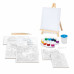 HappiHobbi Painting Workshop Aquarelle Drawing Set With Wooden Easel For Ages 7+