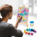 HappiHobbi Painting Workshop Aquarelle Drawing Set With Wooden Easel For Ages 7+