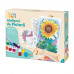 HappiHobbi Painting Workshop Aquarelle Drawing Set With Wooden Easel For Ages 7+