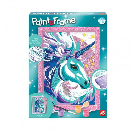 Paint & Frame Paint by Numbers Fairytale Unicorn For Ages 6+