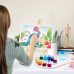 Painting Workshop Aquarelle Drawing Set With Wooden Easel For Ages 7+