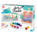 Painting Workshop Aquarelle Drawing Set With Wooden Easel For Ages 7+