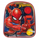 AS Dough Marvel Spiderman Backpack With 4 Pots - 3D Caps And 5 Tools 200gr For Ages 3+