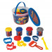 AS Dough Marvel Spiderman Bucket With 4 Pots - 3D Caps And 8 Tools 200gr For Ages 3+