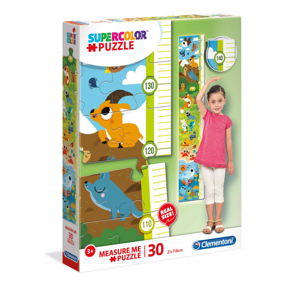 Clementoni Kids Puzzle Maxi Measure Me Cuties Animals 30 pcs