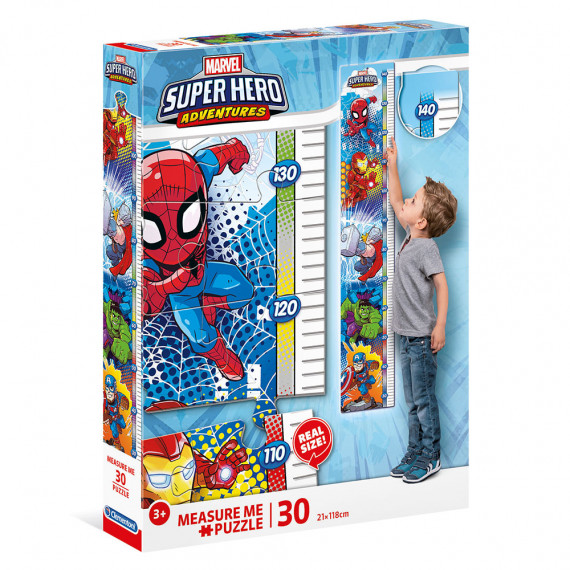 Clementoni Kids Puzzle Maxi Measure Me Superhero 30 pcs