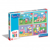 Clementoni Kids Puzzle 4 in 1 Supercolor Peppa Pig 12-16-20-24 pcs