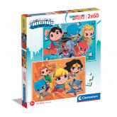 Clementoni Kids Puzzle Supercolor DC Comics Super Friends 2x60 pcs