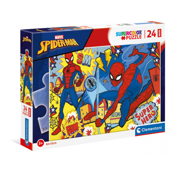 Clementoni Kids Puzzle Maxi Super Color Spiderman 24 pcs