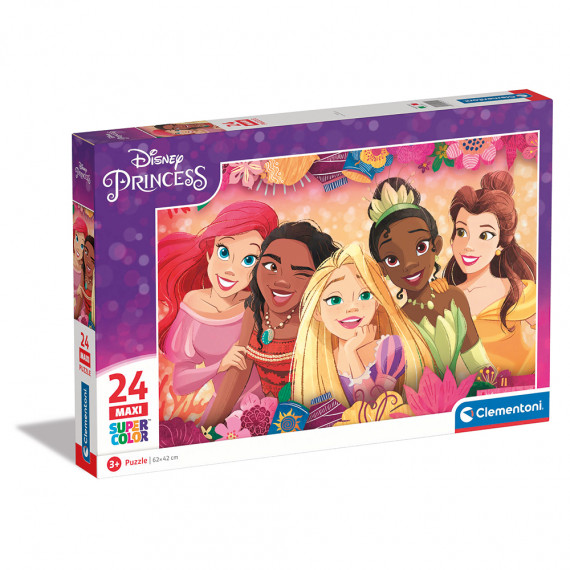 Clementoni Kids Puzzle Maxi Supercolor Disney Princesses 24 pcs