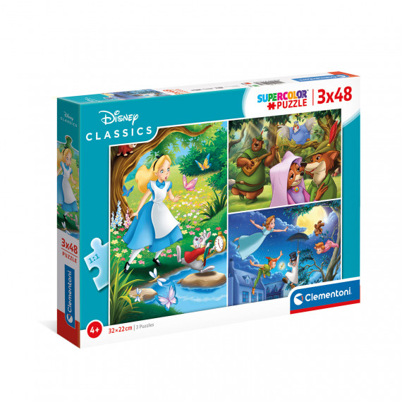 Clementoni Kids Puzzle Super Color Disney Classic 3x48 pcs