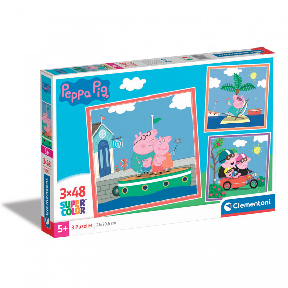 Clementoni Kids Puzzle Super Color Peppa Pig 3x48 pcs