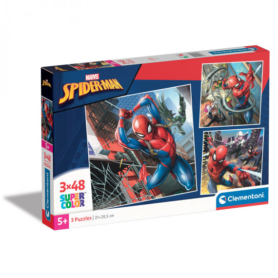 Clementoni Kids Puzzle Super Color Marvel Spiderman 3x48 pcs