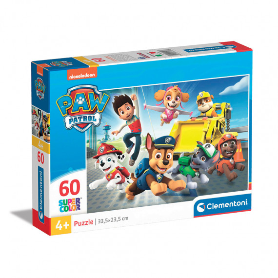 Clementoni Kids Puzzle Super Color Nickelodeon Paw Patrol 60 pcs