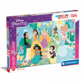 Clementoni Kids Puzzle Super Color Glitter Princess 104 pcs