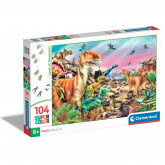 Clementoni Kids Puzzle Super Color Land Of Dinosaurs 104 pcs