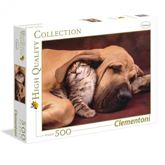 Clementoni Puzzle High Quality Collection Kitten In The Arms Of A Dog 500 pcs