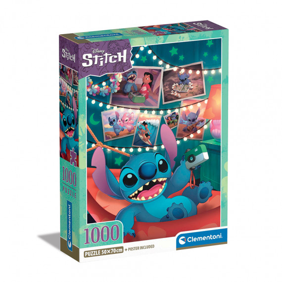 Clementoni Puzzle High Quality Collection Disney Stitch 1000 pcs - Compact Box