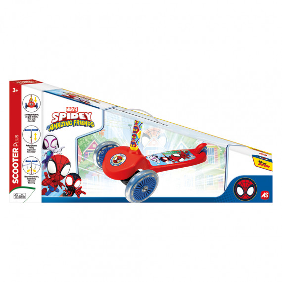 AS Kids 3-Wheel Scooter Plus Marvel Spidey And His Amazing Friends For Ages 3+