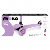 Shoko Kids Scooter Go Fit With 3 Wheels Purple Color For Ages 3+
