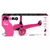 Shoko Kids Scooter Go Fit With 3 Wheels Pink Color For Ages 3+