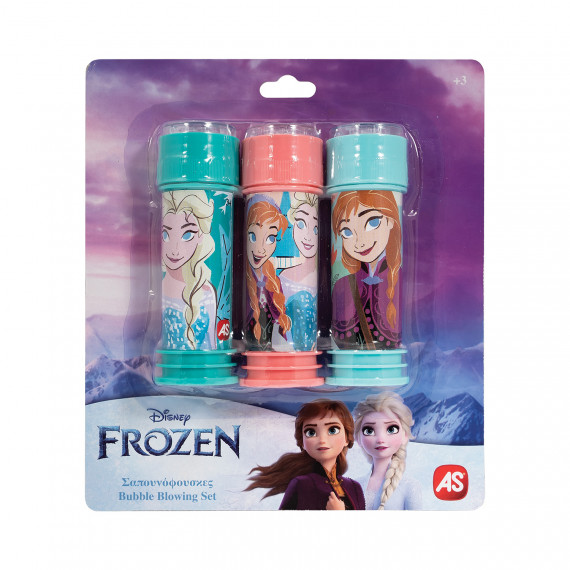 AS 3 Bubble Blowing Bottles Disney Frozen For Ages 3+