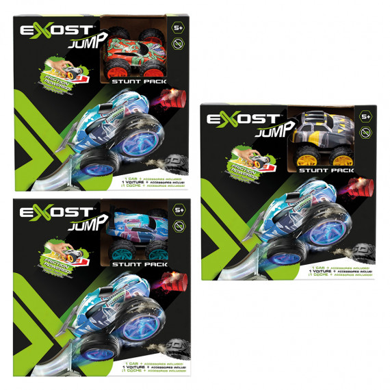 Exost Jump Toy Car Friction Powered With Ramp And Obstacles